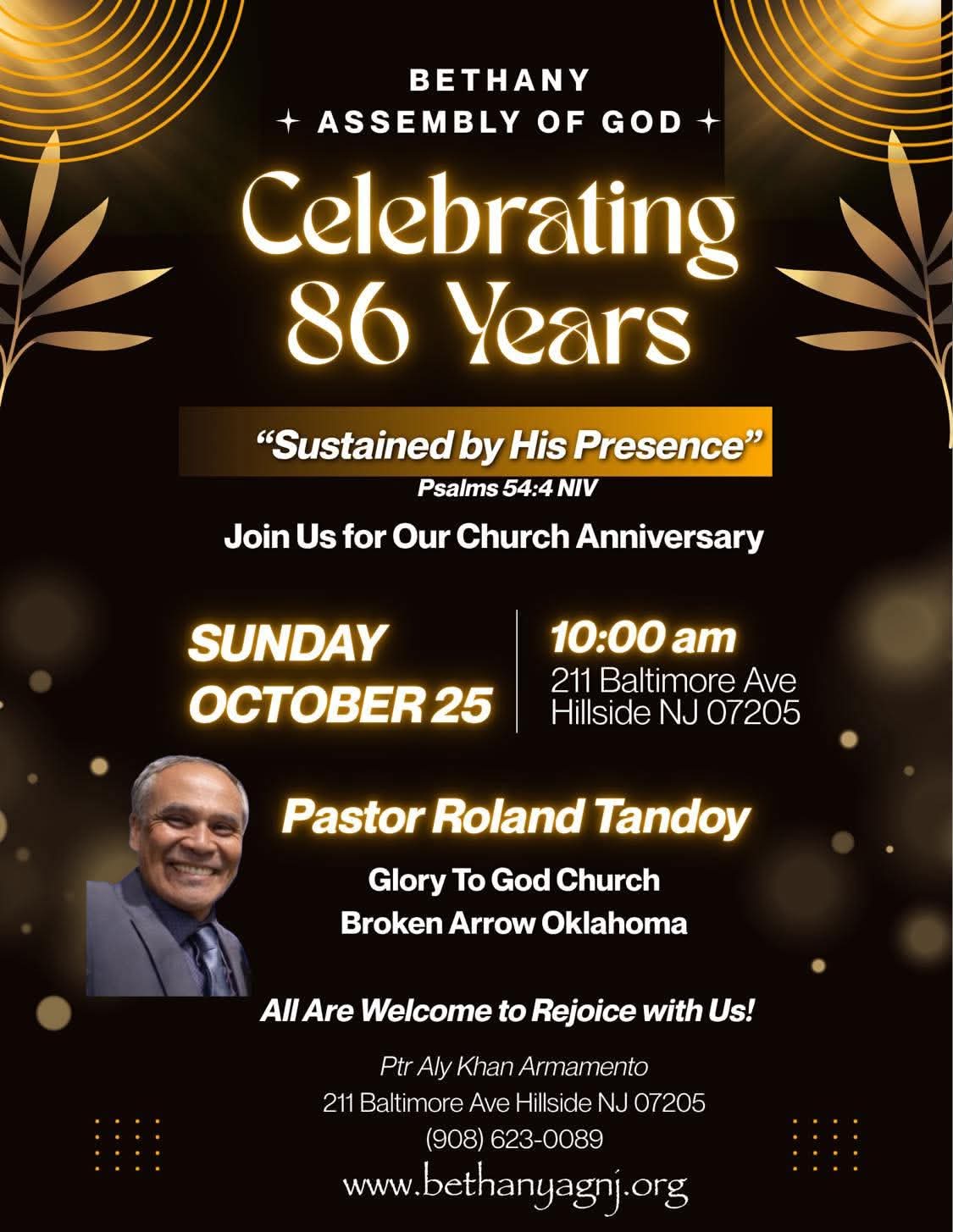 Bethany AG 86th Anniversary Flyer